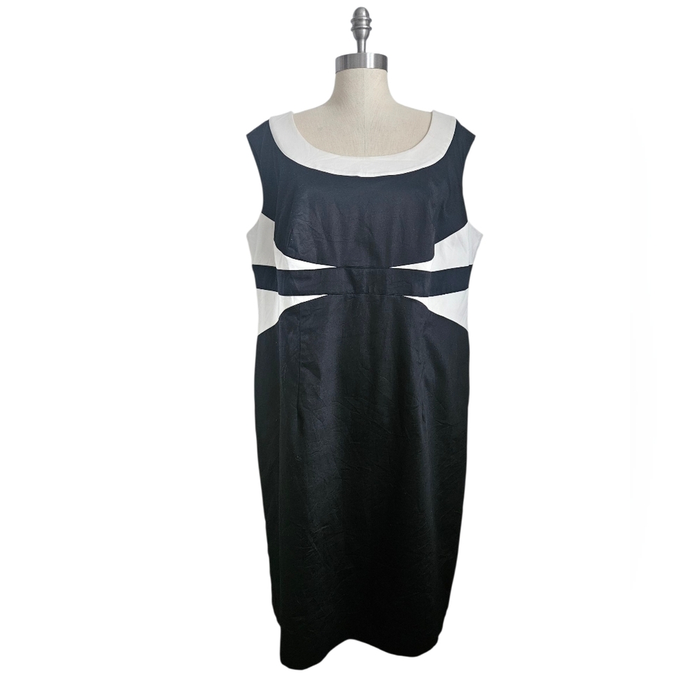 NWT WORTHINGTON Black & White Sleeveless Sheath | SZ 20W